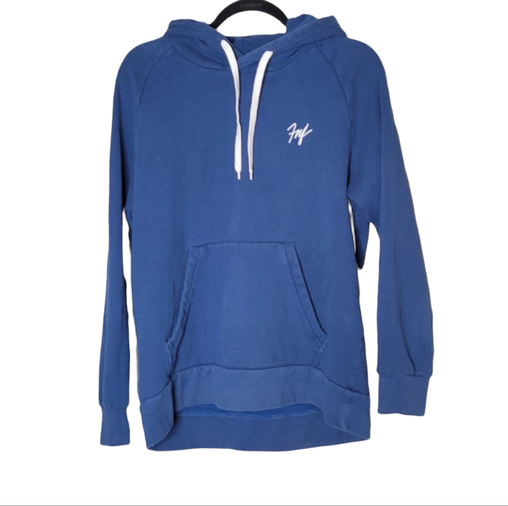 Flag Nor Fail Pullover Hoodie Navy Blue Sz M